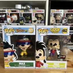 2 Max Goof Funko Pops VAULTED EXCLUSIVE Troop #462 Disney Powerline Goofy Movie
