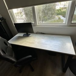Office Desk With Printer And Chair 