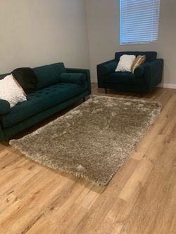 Sofia Vergara Pacific Palisades Emerald Green Velvet Sofa & Chair Set