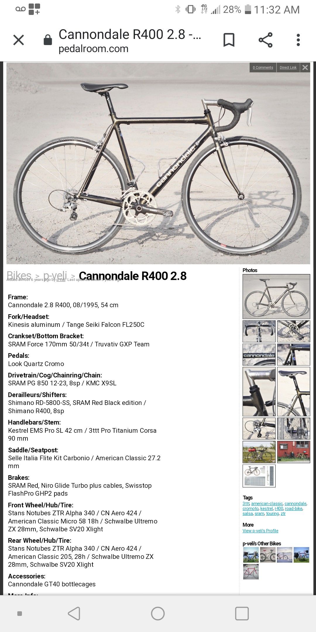 Cannondale r400 outlet size chart