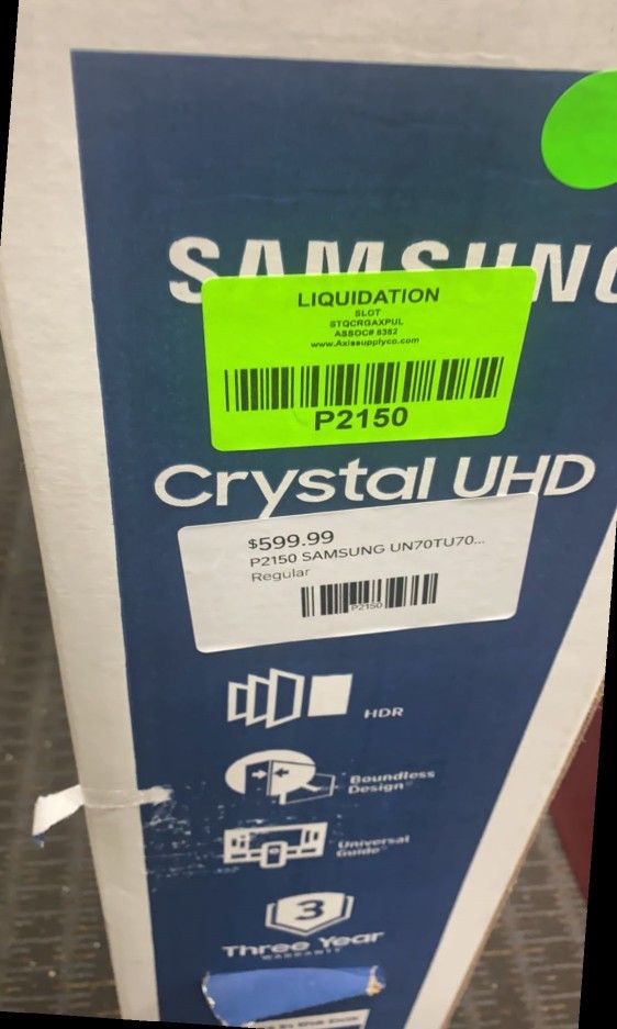 SAMSUNG UN70TU700DB 70 Class Crystal Smart TV
