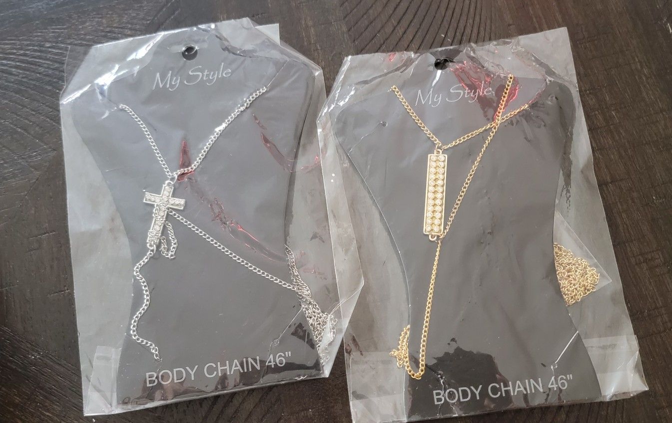 48 Inch Body Chains 1 siver & 1 Gold $5 each