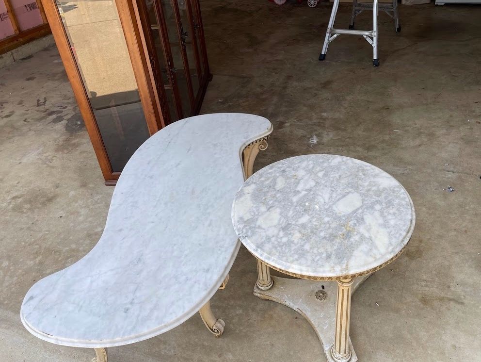 Vintage Marble Coffee & End Table OBO