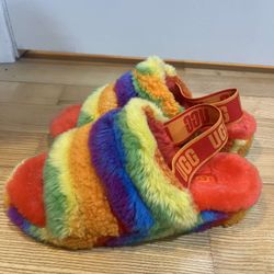 Rainbow UGG slippers #uggs #rainbow