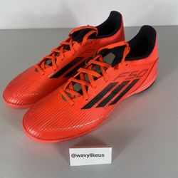 ADIDAS F50 League TF Turbo Aurora Black Platina Metallic Men’s Size 8.5 [IF1335]