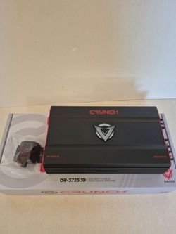 CRUNCH 3725 WATTS MONOBLOCK 1 OHM STABLE BUILT IN CROSSOVER WITH BASS CONTROL CAR AMPLIFIER
