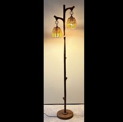 Scenekoy Rustic Farmhouse Floor Lamp
