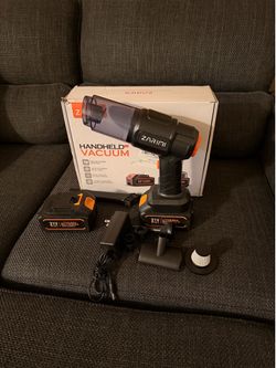 Portable cordless car vacuum, high-power 50,000 Pa brushless motor, rechargeable handheld vacuum with 2 batteries and charger, 6-in-1 vacuum for home
