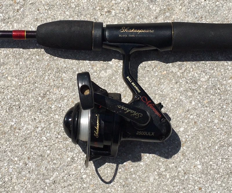 Shakespeare Microspin 2500ULX Reel and MSSP46-1UL Rod for Sale in