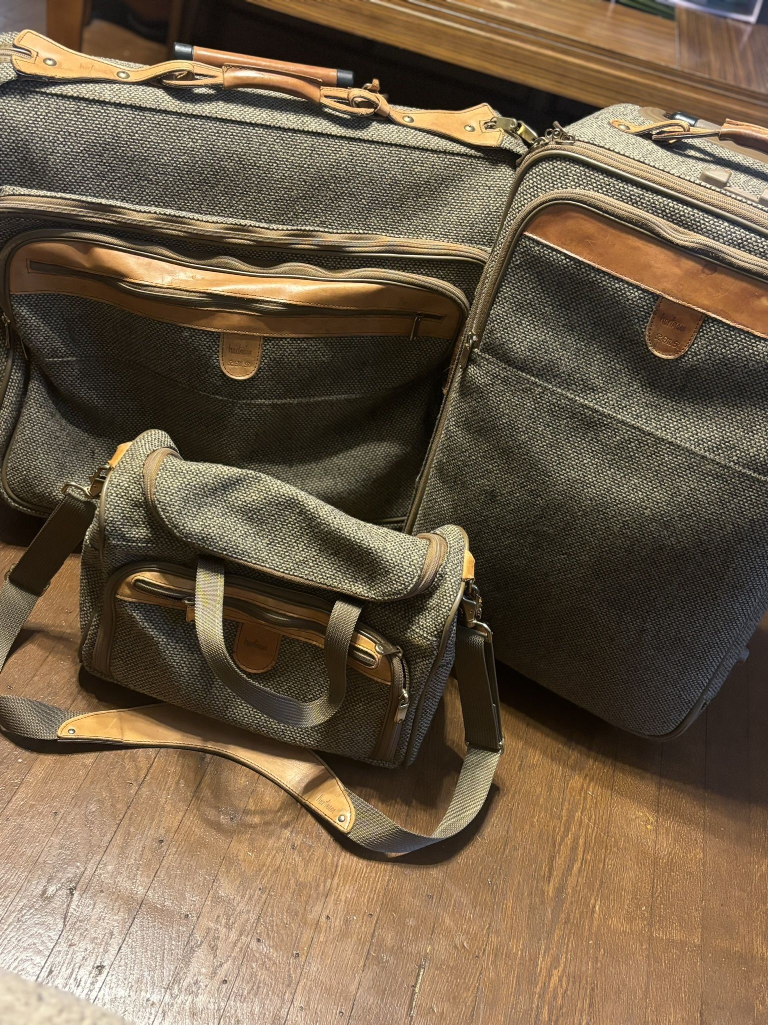 3 Piece Leather Hartman luggage set