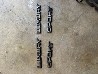 Luxury Sport Chrome Car Emblems Set of 4