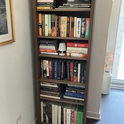 Crate&Barrel 5-Shelf Maple Wood Bookcase - Take Home Today