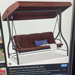 3-Seat Outdoor Swing 