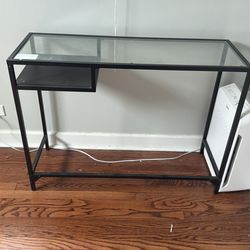 Simple Glass and Metal Desk