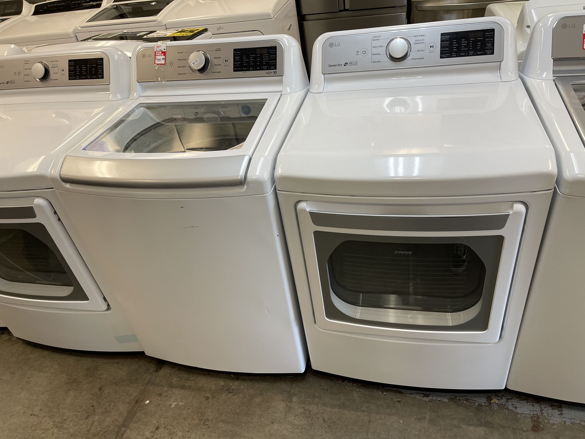 Lg Washer 5.5 Cu Ft And Dryer 7.5 Cu Ft