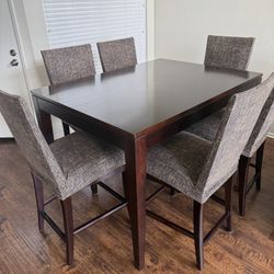 Counter Height Dining Table With 6 Chairs