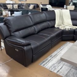 6 Piece Power Recliner Sectional! ON SALE!