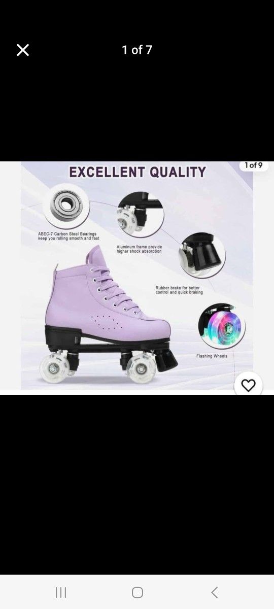 Roller Skate,JOJOLAM  Teen Kid Adult Classic Fashion Roller Skates with Light