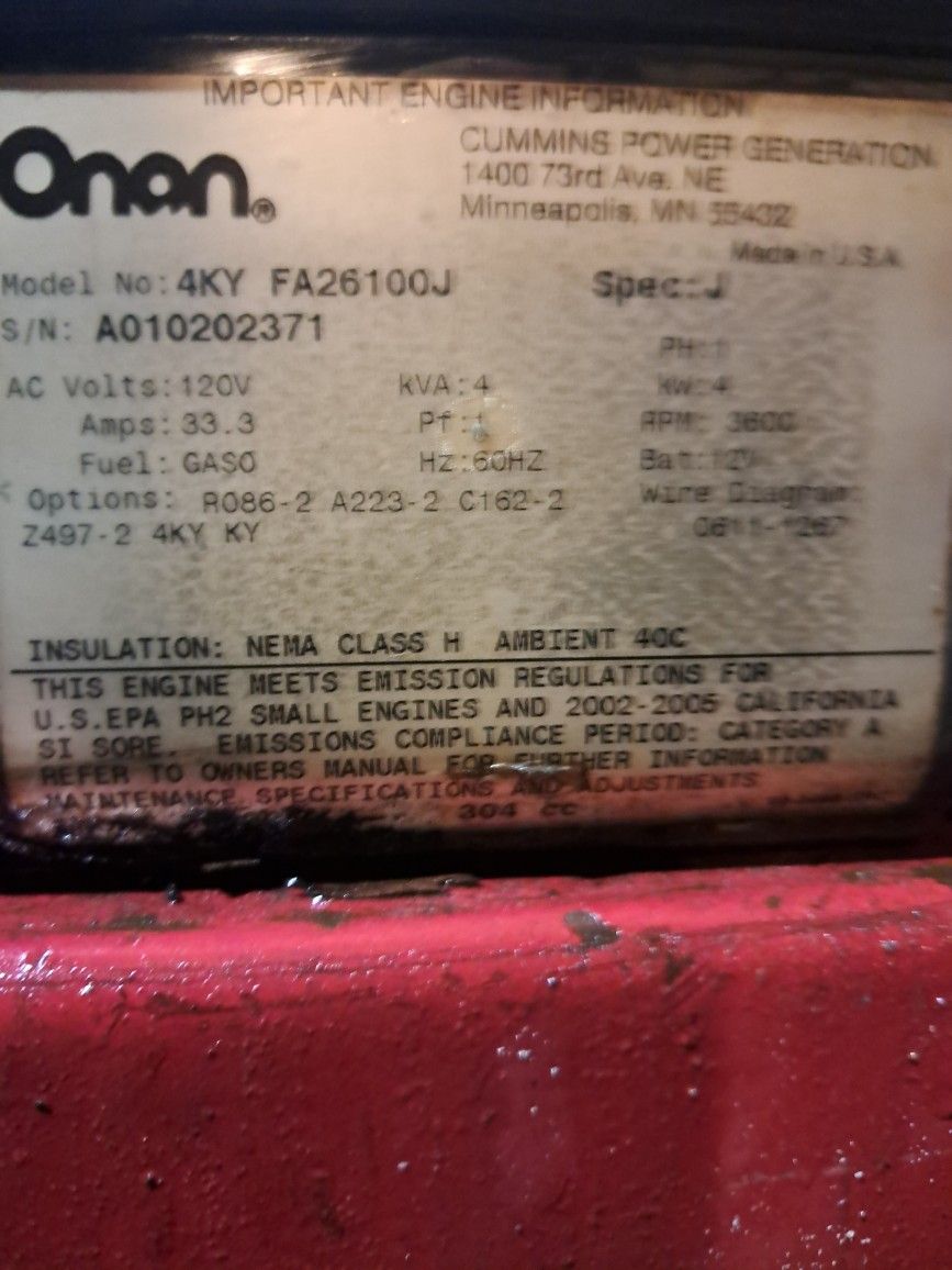 Onan Microquiet 4000 Generator for Sale in Lutz, FL OfferUp