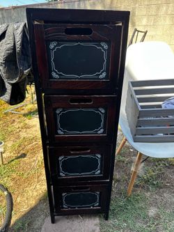 Wooden 4-Drawer Storage Organizer