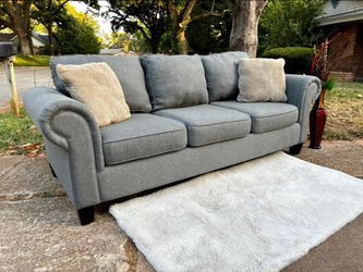 Ashley Home Furniture Sofa In Classic Blue Including Delivery