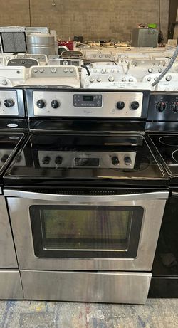 Whirlpool Stainless Steel Electric Range Glass Top