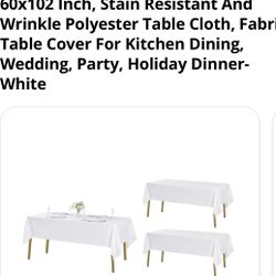 White Table Covers Manteles 