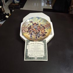 "NEW " Big League Dreams Collection Limited Edition Plate "Victory" 8.25" Fine Porcelain Plate #623 B W/Certificate Of Authenticity 