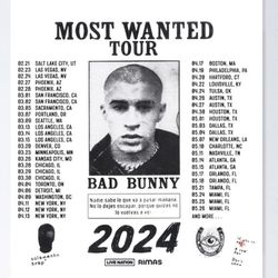 Bad Bunny Most Wanted TOUR TICKETS! 