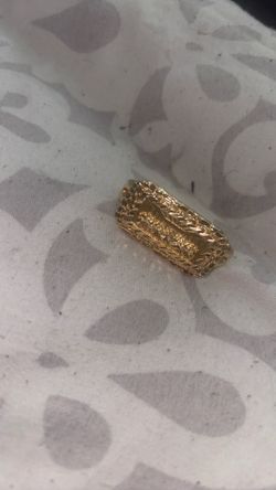 Last supper two finger 10k ring