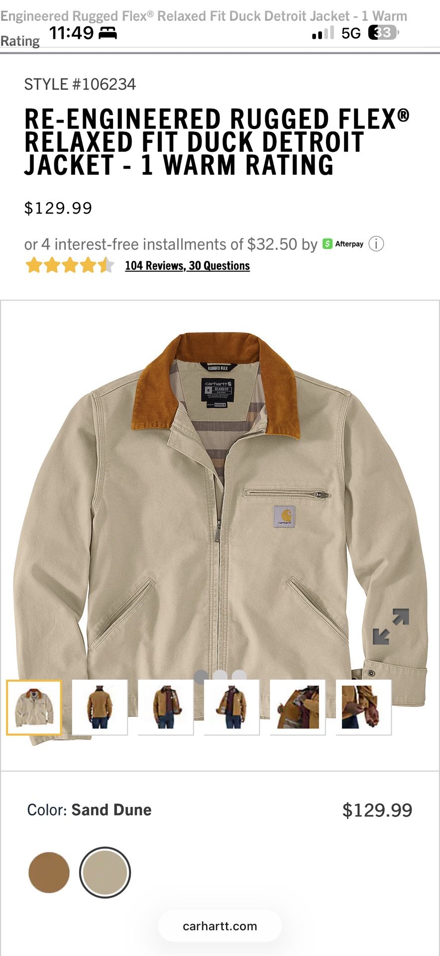 Carhartt Jacket- Brand new- Men’s Large Tall