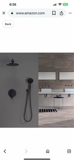 Shower System Wall Mounted Shower Faucet Mixer Set with Luxury High Pressure Shower  Black YLF-2B