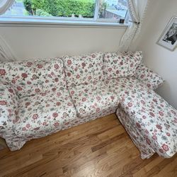 Floral IKEA Couch W/ Chaise