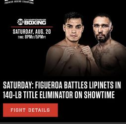 figueroa-vs-lipinets 2 Tickets