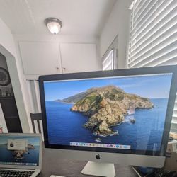 APPLE GRAY iMAC HUGE 27" SCREEN QUAD INTEL CORE i5 8GB RAM 1TB HD COMPUTER EVERYTHING WORKS COMPLETE