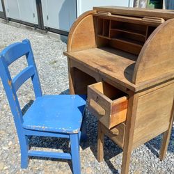 Child's Secretary Desk with Chair