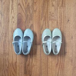 Gold And Silver Girls Shoes - Size 10