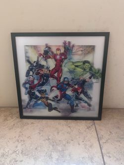 Marvel characters painting