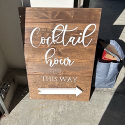 Cocktail Hour Wedding Sign