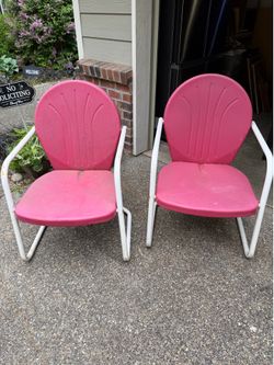 Vintage Crosley metal chairs