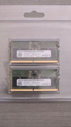 Laptop RAM - 16GB Micron SODIMM (2x8GB) DDR5 4800MHZ MTC4C10163S1SC48BA1