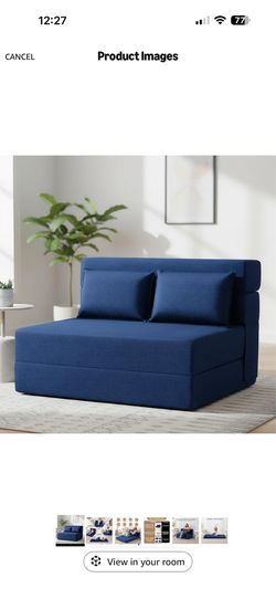 Convertible sleeping chair bed