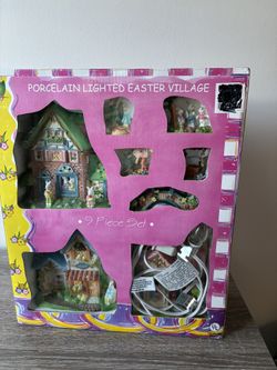 Lighted Easter Village