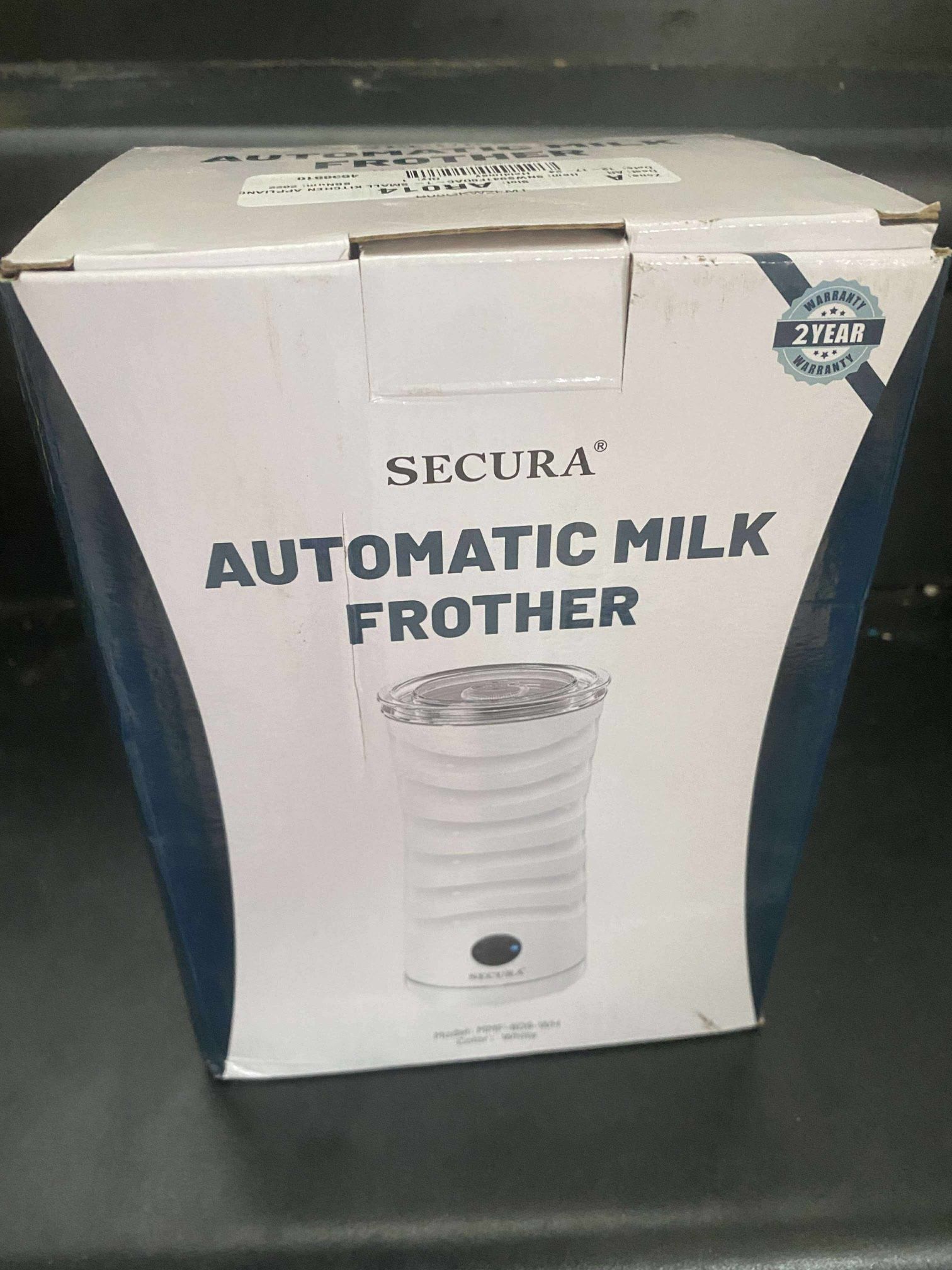 Secura Electric Milk Frother Automatic Milk Steamer, Hot & Cold Foam, MMF-809-WH