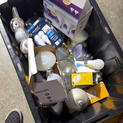 Assorted Lightbulbs, Halogen, Floodlight Accent Lighting, Probably Around 50+ Lightbulbs All In Good Working Condition Barely Used When We Switched Ev