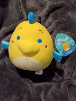 Disney The Little Mermaid Flounder Squishmallow NEW (8" to the top)