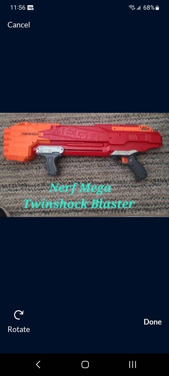 Nerf Mega Twinshock Toy Blaster