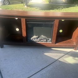 TV Stand and Fireplace 