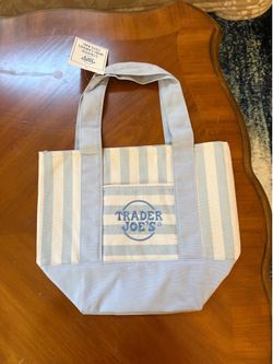 Trader Joe’s blue striped mini tote