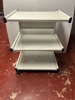 3-Tier Metal Rolling Trolley Cart